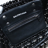 BALENCIAGA 678028 2IE2Y 1000 XXS With Strap Basket bistro Tote Bag Shoulder bag Polyurethane black Wome