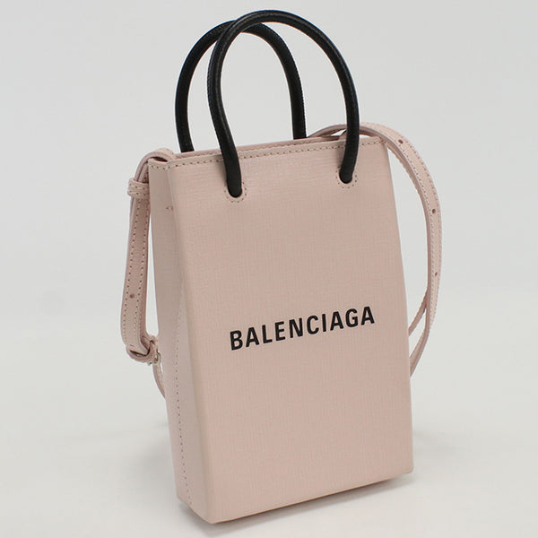 BALENCIAGA 593826 0AI2N mini shopping bag Tote Bag Shoulder bag Calfskin pink unisex