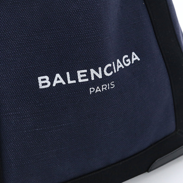 BALENCIAGA 339933 kabas S Tote Hand Bag canvas Navy Women