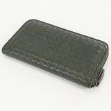 BOTTEGAVENETA Zip around wallet INTRECCIATO PurseZip Around leather unisex khaki