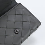 BOTTEGAVENETA 609285 VCPP2 Tri-fold wallet INTRECCIATO coin purse leather gray