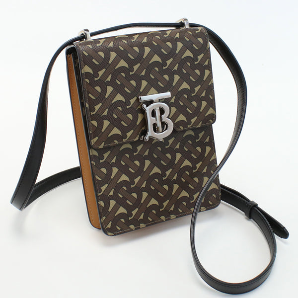 BURBERRY 8032898 robin bag Diagonal Shoulder Bag PVC unisex color brown