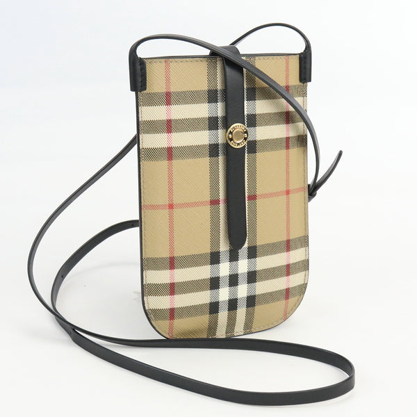BURBERRY 8058007 Smartphone case Shoulder Bag PVC beige unisex