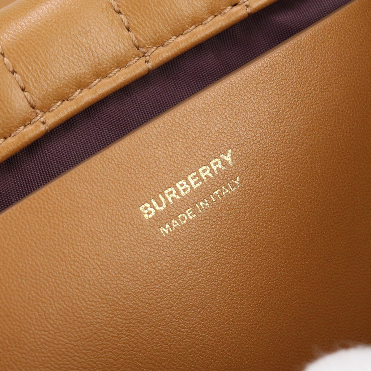 BURBERRY Shoulder Bag Diagonal leather brown Women