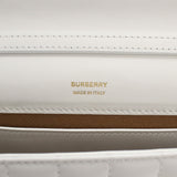 BURBERRY roller clutch Diagonal crossbody Shoulder Bag leather White Women