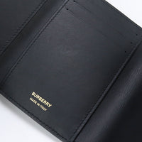 BURBERRY 8049217 TB Compact Wallet Tri-fold wallet with coin purse leather black Women