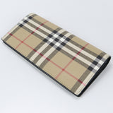 BURBERRY 8084168 A7026 Continental check Long wallet Polyurethane Beige mens