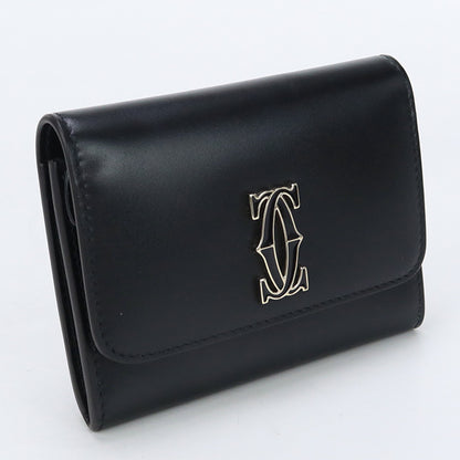 CARTIER Card Case C de Cartier Business card holder leather black unisex