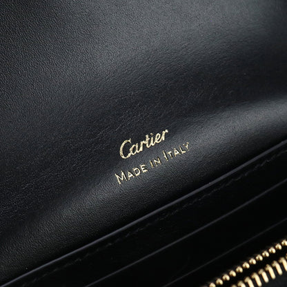 CARTIER Card Case C de Cartier Business card holder leather black unisex