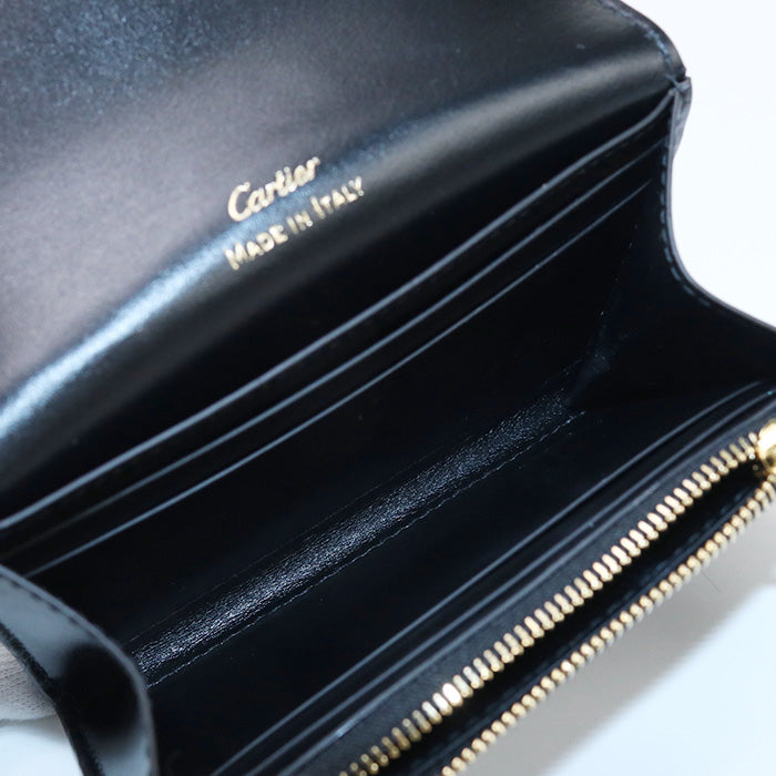 CARTIER Card Case C de Cartier Business card holder leather black unisex