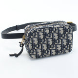 Christian Dior Waist pouch Dior Oblique Waist bag Jacquard navy Women