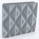 Christian Dior 2ESBC027DCO H42E Wallet with coin case Bi-fold wallet with coin purse/CD diamond canvas gray mens