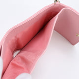 Christian Dior S0181ONMJ M92P Lotus Lady Tri-fold wallet coinpurse lambskin pink