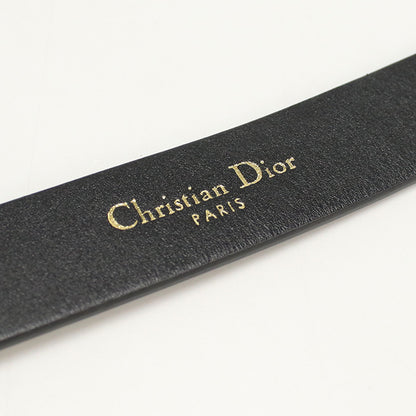 Christian Dior B0042CWGH M900 belt saddle belt leather black Women