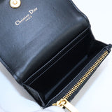 Christian Dior S5132UWHC M900 Glycine Wallet Dior Caro CoinPocket Calfskin black