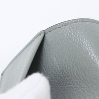 Christian Dior S5611 CCEH M41G flap card holder saddle Case Goatskin gray Women
