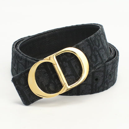 Christian Dior belt CD ICON rbelt eversible Canvas, leather black mens(unisex)