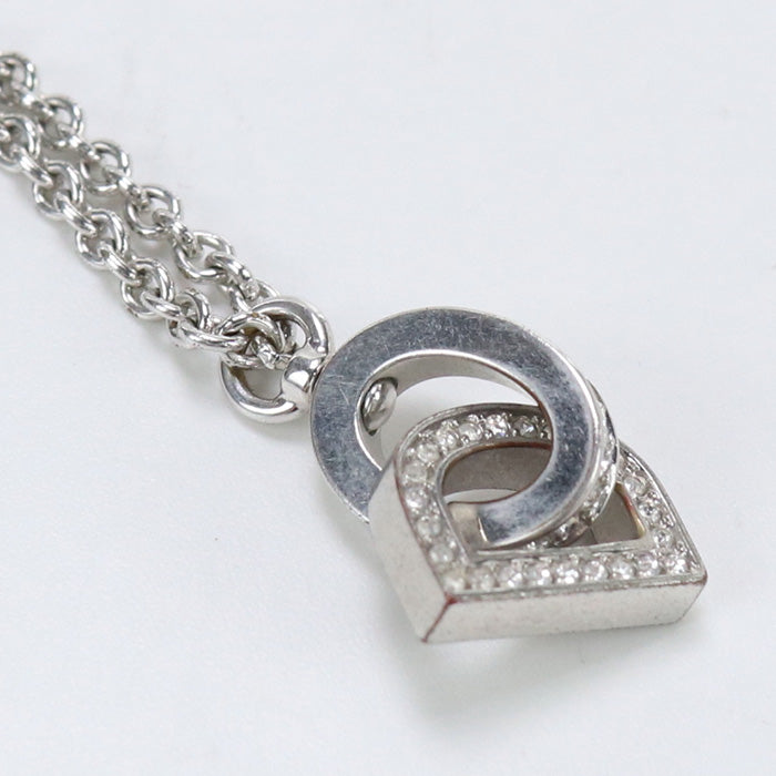 Christian Dior Necklace CD Lock metal,Crystal stone Silver Women