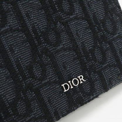 Christian Dior 2OBBC027YSE H03E Bi-fold wallet Dior Oblique  Jacquard purse with coins canvas, leather black mens(unisex)