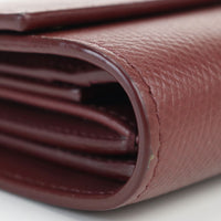 Celine pequeña billetera trifold trifolet billetera de cuero marrón marrón