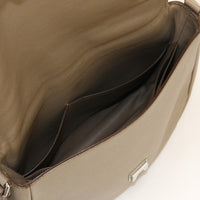 CELINE Flap Shoulder Bag Cross body leather Women graybeige