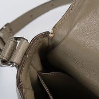 CELINE Flap Shoulder Bag Cross body leather Women graybeige