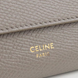 CELINE Small Three-fold wallet with coin purse Calfskin Leather Gray Women