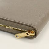 CELINE 10B553BEL.10BL Long wallet Purse Zip Around Calfskin leather Women Gray