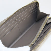 CELINE 10B553BEL.10BL Long wallet Purse Zip Around Calfskin leather Women Gray