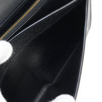 Celine 10B563Bel Große Klappe Brieftasche mit langer Brieftasche Biblesertasche Münzbriefmaterial Leinwand Leder Frauen Farbe Schwarz