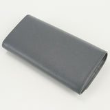 CELINE 10B56 3BEL 09GM Large flap wallet With Purse double-fold coin purse leather Women color gray