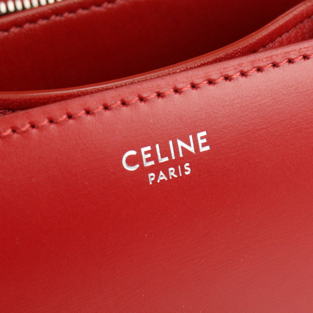 CELINE 189183DLS.27ED Shoulder Bag Diagonal shoulder bag red leather Women