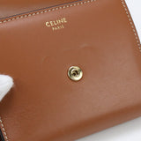 CELINE 10D78 3BZG 04LU Small wallet Triomphe Tri-fold wallet with coin purse Calfskin brown Women