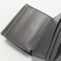 CELINE 10H26 3BRU 10GV small strap wallet Bi-fold wallet with coin purse Calfskin gray Women