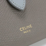 CELINE 10H26 3BRU 10PI Small strap wallet Bi-fold wallet with coin purse Calfskin gray Women