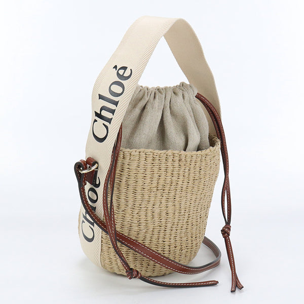 Chloe CHC22Stainless Steel381G55 101 Small Woody Basket bag/totebag  Beige