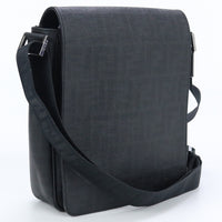 FENDI 7VA215 UZV Shoulder Bag Zucca Diagonal PVC black unisex