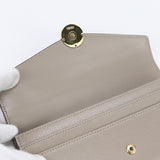FENDI 8M0251 A18B F0E65 Continental wallet F is Fendi Long wallet with double fold coin purse leather gray Women