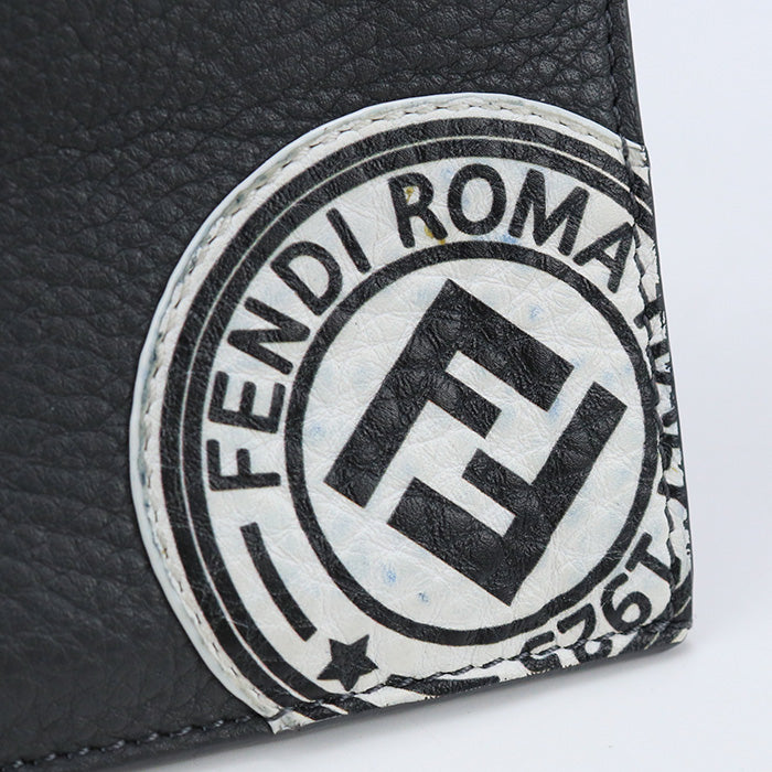 FENDI 7M0227 A4NR F0X2Q Fragment case Coin Pocket leather gray unisex