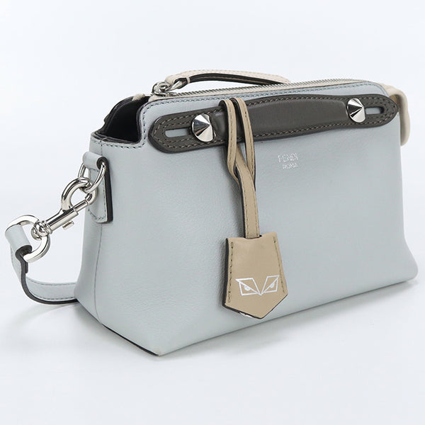 FENDI 8BL135 5QJ By The Way Mini 2way Handbag shoulder bag leather gray Women
