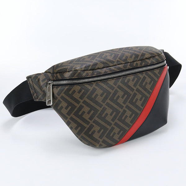 FENDI 7VA434 A9XS Belt bag Diagonal Waist bag PVC brown mens