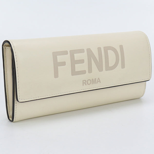 FENDI 8M0251 AAYZ Continental wallet Fendi Rome Long wallet leather White Women