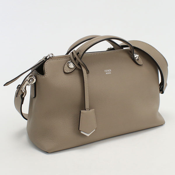 FENDI 8BL146 1D5 By the way Handbag shoulder bag leather gray Women