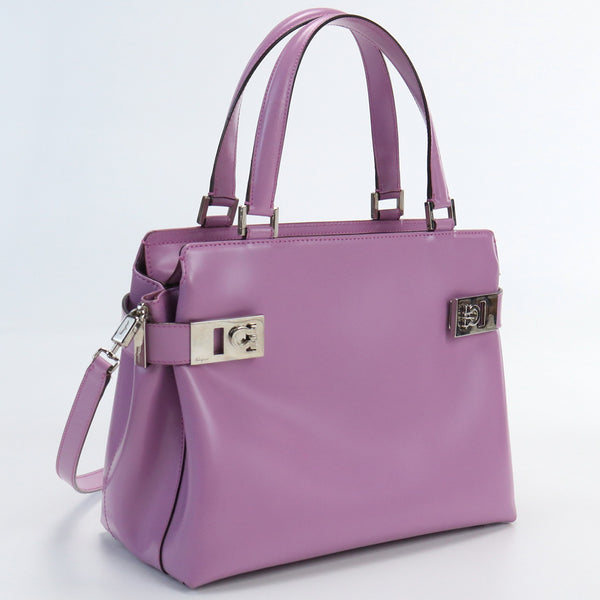 FERRAGAMO 21 0167 Tote Bag Gancini Tote Bag leather purple Women