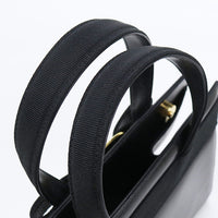 FERRAGAMO 21 4178 2WAY Tote Bag Vara ribbon Shoulder bag leather Black Women