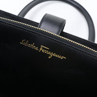 FERRAGAMO 21 D658 Tote Bag Gancini Tote Bag Hand bag leather  Black Women