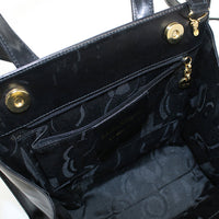FERRAGAMO 21 4178 2WAY handbag Vara ribbon Shoulder bag Calfskin black Women