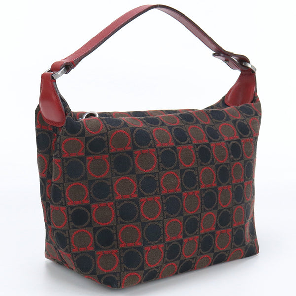 FERRAGAMO 22 3690 Handbag Handbag Jacquard Red Women