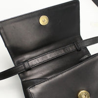 FERRAGAMO 21 5677 2WAY shoulder bag Vara ribbon Handbag leather Black Women