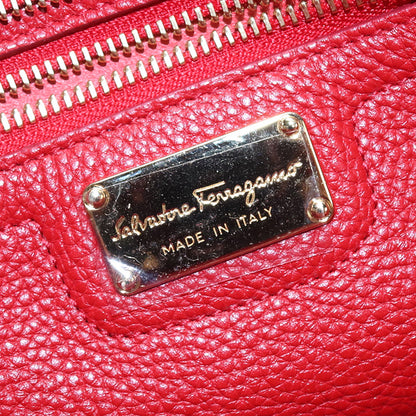 FERRAGAMO 21 F478 2WAYTote Bag Gancini Tote Bag Shoulder bag leather Red Women